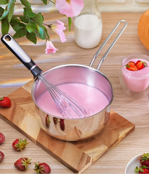 Steel&More  Çelik 2 li Kaçerola Sosluk Sütlük 14cm - 4