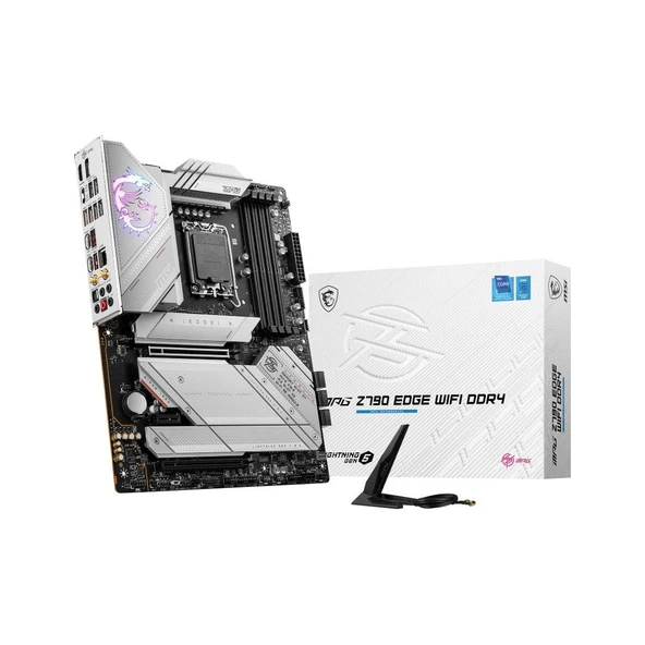 MSI MPG Z790 EDGE WIFI DDR4 SOKET 1700 DDR4 5333MHZ(OC) 5XM.2 USB3.2 HDMI DP 1x2.5G LAN WI-FI 6E ATX ANAKART ürün görseli