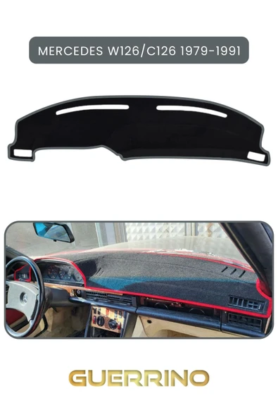 MERCEDES W126/C126 1979-1991TORPİDO KORUMA HALISI GRİ KENAR ürün görseli 1