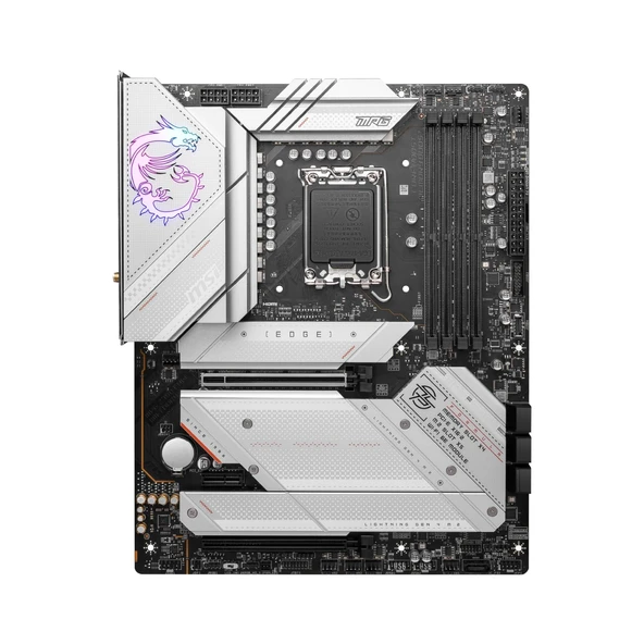 MSI MPG Z790 EDGE WIFI DDR4 SOKET 1700 DDR4 5333MHZ(OC) 5XM.2 USB3.2 HDMI DP 1x2.5G LAN WI-FI 6E ATX ANAKART - Resim 2