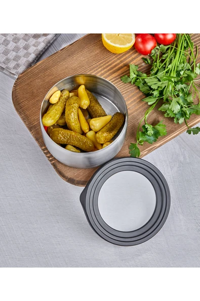 Steel&More  Çelik 12cm Saklama Kabı - 3