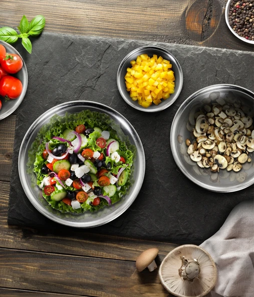 Steel&More  Çelik 3 Parça Kase 16cm - 20cm - 24cm - 3