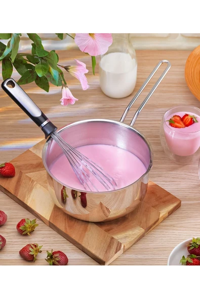 Steel&More  Çelik 2 li Kaçerola Sosluk Sütlük Set 12cm-14cm - 3