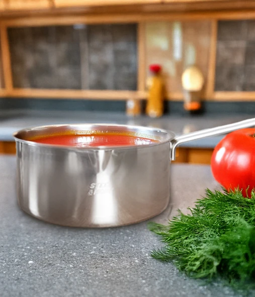 Steel&More  Çelik 2 li Kaçerola Sosluk Sütlük 16cm - 3