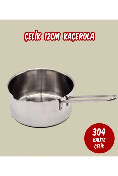 Steel&More  Çelik Kaçerola Sosluk Sütlük 12cm - 2