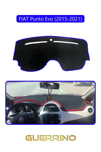 FIAT Punto Evo 2015-2021 Modellerine UygunTORPİDO KORUMA HALISI MAVİ KENAR ürün görseli 1