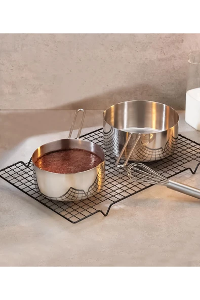 Steel&More  Çelik 2 li Kaçerola Sosluk Sütlük 16cm - 2