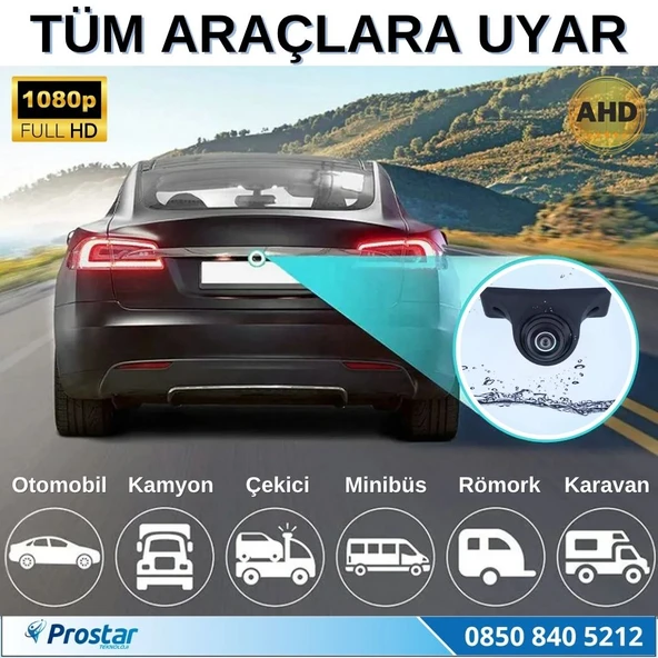 AHD 1080P/720P Silikonlu Arka, Yan ve Ön Görüş Kamerası Rca Soket - 5