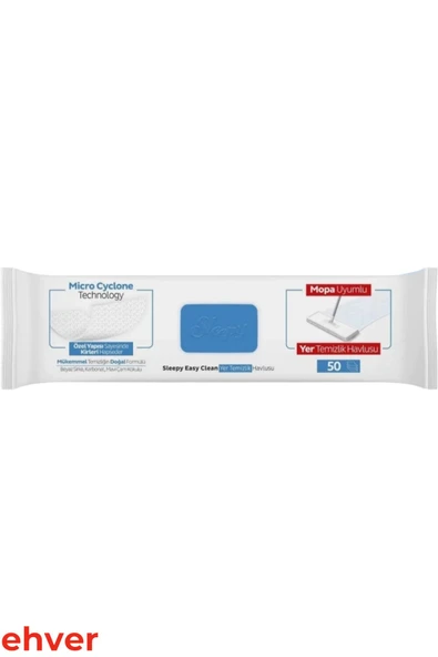 Sleepy 3'Lü Easy Clean Çamaşır Suyu Katkılı Mopa Uyumlu Yer Temizlik Havlusu (150 Yaprak) - Resim 8