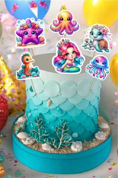 Meyve Temalı Kız Çocuklarına Özel Doğum Günü Süsleri Çubuklu Cupcake Topper Yaz Partisi Dekoru - 2