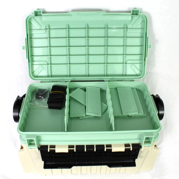 Captain 7231 Profesyonel Surf ve Spin Takım Çantası 2 Kamış Tutucu 43x24x28cm - 10
