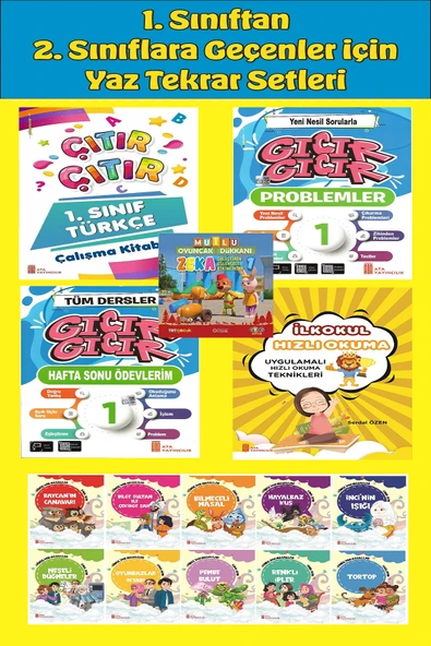 1.Sınıftan 2.Sınıfa Hazırlık Kampanyalı Muhteşem 15 Parça Yaz Tekrar Tatil Seti ürün görseli 1