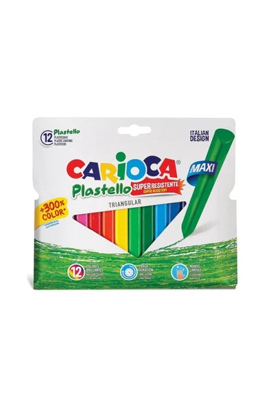 Carioca kirletmeyen yıkanabilir pastel boya kalem plastello 24 lü