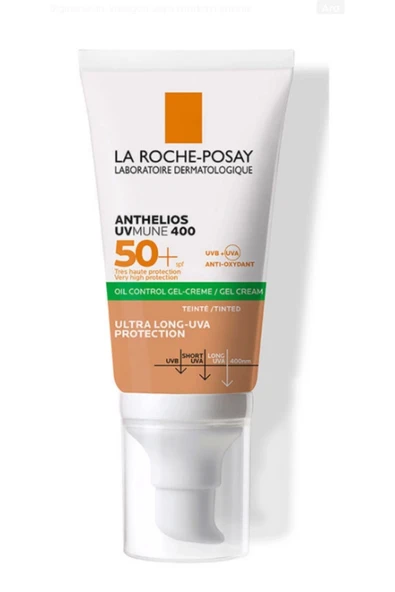La Roche Posay Anthelios Oil Control Gel Cream SPF50+ Yağlı ve Karma Ciltler İçin Renkli Yüz Güneş Kremi 50 ml ürün görseli 1