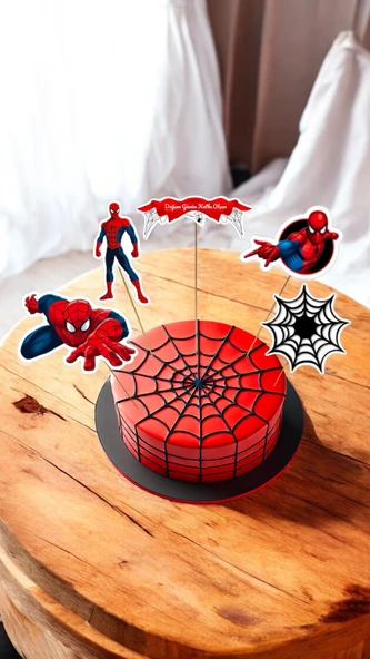 Spiderman Doğum Günü Sticker  Örümcek Adam Figürlü Parti Etiketi  Süper Kahraman Doğum Günü Süsü - 2