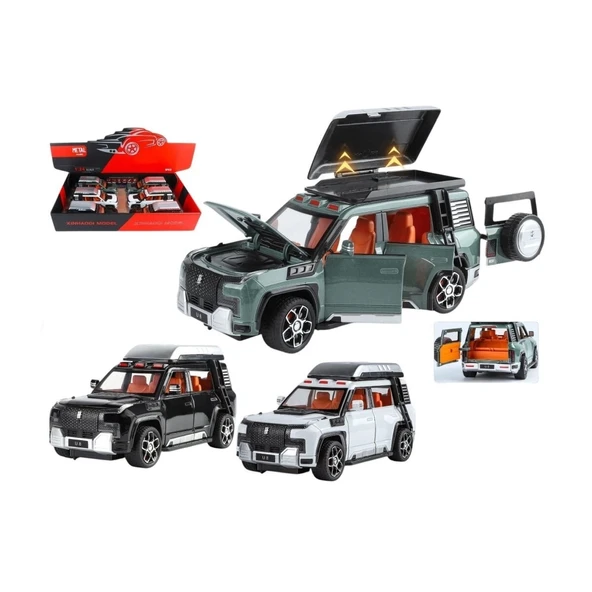 XHD-B2432 -Vardem Çek Bırak  Işıklı ve Sesli Kapıları Açılan Lr Jeep 1:24 - 5