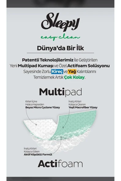 Sleepy Easy Clean Kireç Sökücü ve Yağ Çözücü Havlu 30'lu 2 Paket - 3