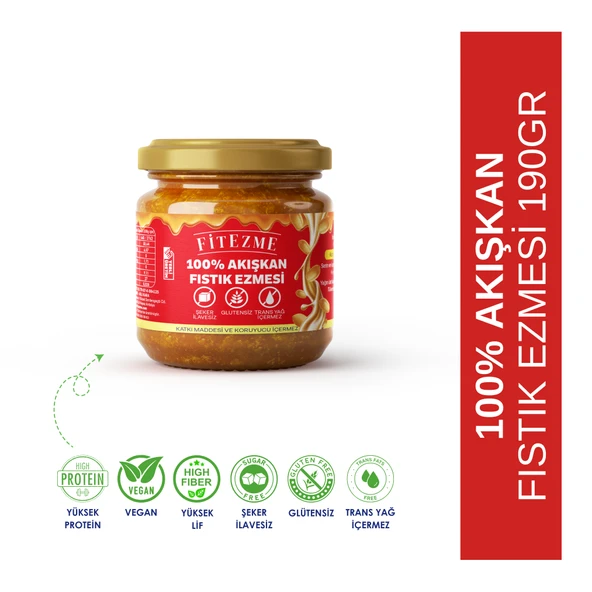 Fitezme 100% Fıstık Ezmesi Akışkan 190g