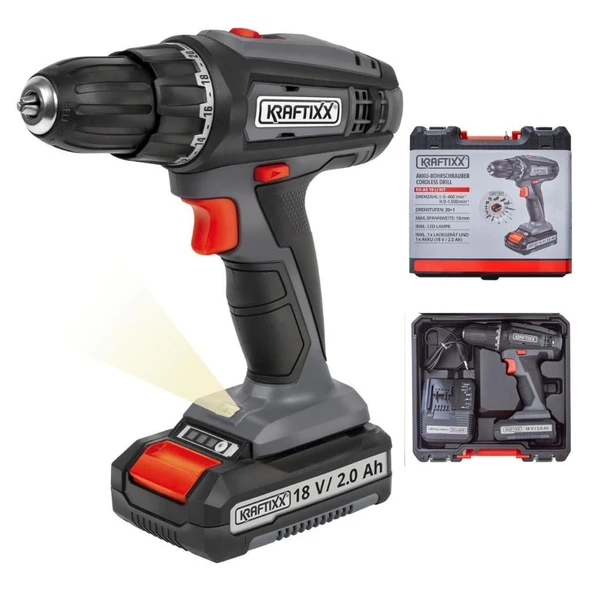 Kraftixx by Einhell KX-AS 18 Li Kit Akülü Darbesiz Vidalama Matkap 1x2 Amper 4514000 ürün görseli