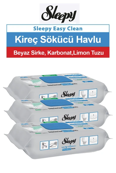 Sleepy Easy Clean Kireç Sökücü Havlu 30'lu 3 Paket ürün görseli