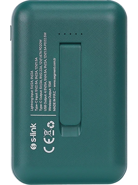 S-Link P50 Magsafe 5,000mAh Kablosuz Powerbank 22.W / QC3,0 - 4