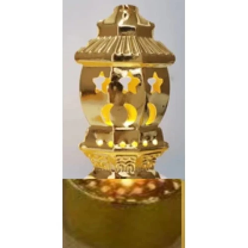 12 li Ramazan Ayaklı Led Işık Gold Renk Gün Işığı
