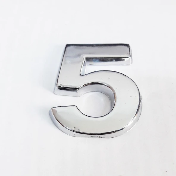 Cemax 5 Rakamı 3,75 cm Krom Yapışkanlı - 11