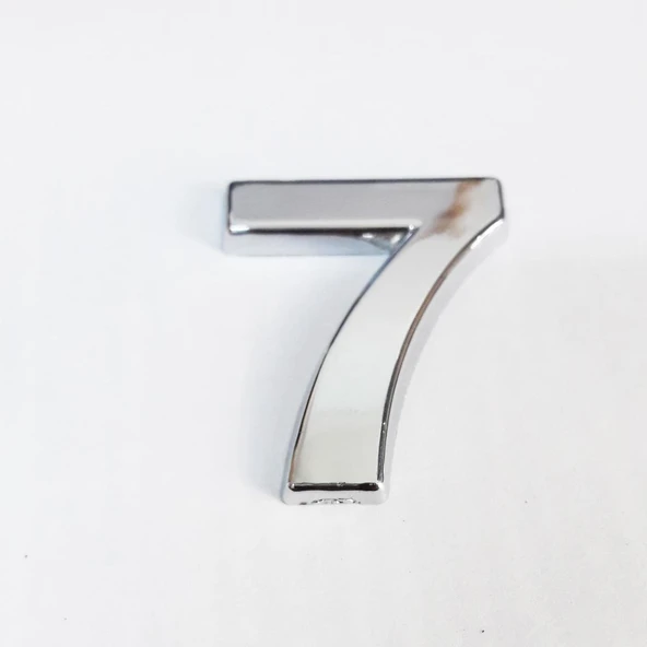 Cemax 7 Rakamı 3,75 cm Krom Yapışkanlı - 2