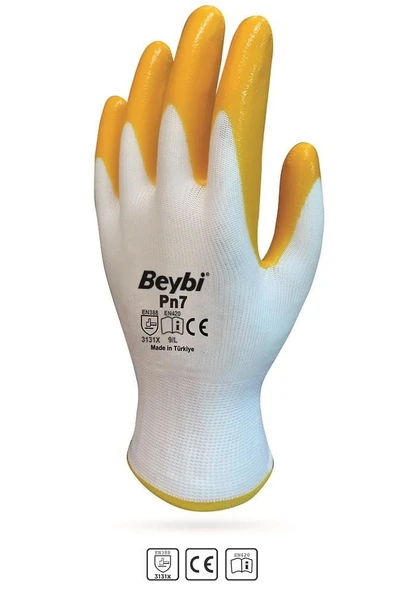 Beybi PN7 No:9 Sarı Nitril Eldiven -1 ADET - 10