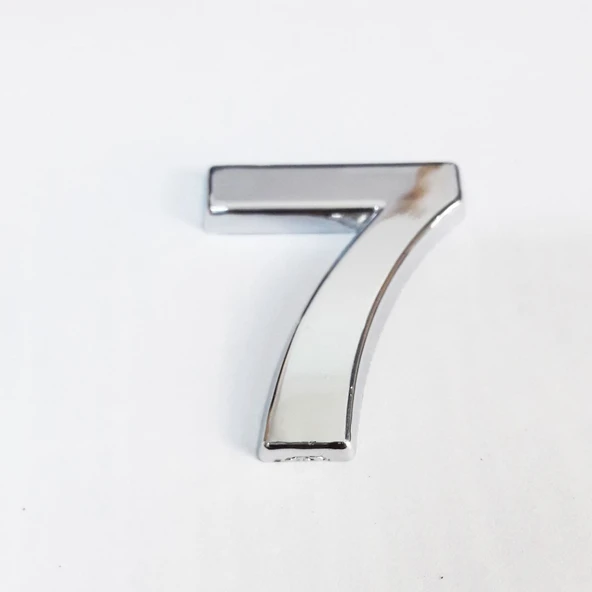 Cemax 7 Rakamı 3,75 cm Krom Yapışkanlı - 10