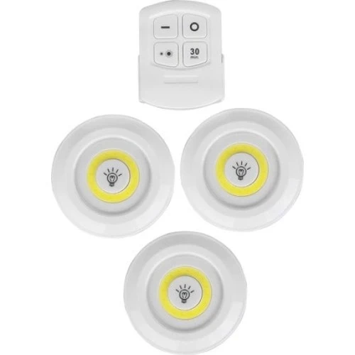 Uzaktan Kumandalı Yapışkanlı 3 lü Led Spot Lamba - 2