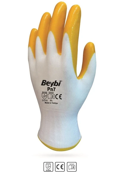 Beybi PN7 No:9 Sarı Nitril Eldiven -1 ADET - 7