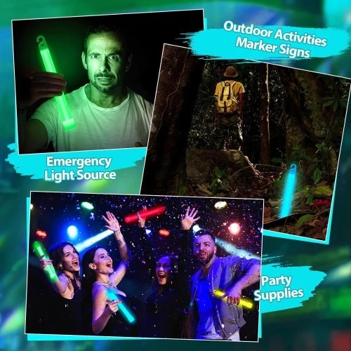 Karanlıkta Yanan Asılabilir ip Aparatlı Glow Stick Lamba Seti 15cm - 2