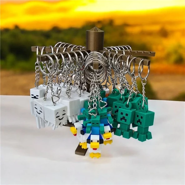 Minecraft Anahtarlık Seti 56 Parça - Resim 3