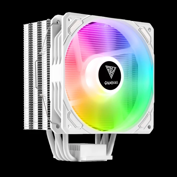 Gamdıas Boreas E1-410 Wh, White Edition,  120mm, Cpu Kule Tipi Hava Soğutma, Doğrudan Temas Teknolojisine Sahip 4 Adet G