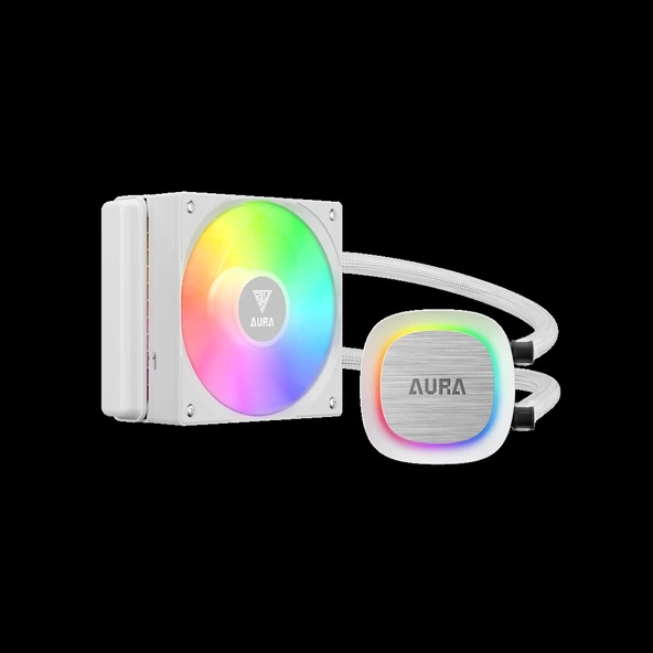 Gamdıas Aura Gl120 V2 Wh, White Edition, 120mm,  Rgb, 1 Fanlı, Cpu Sıvı Soğutma