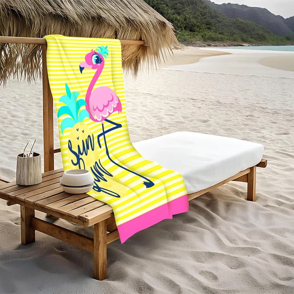 Modern Desenli Plaj Deniz Havlusu Peştemal 80x160 CM Aqua34