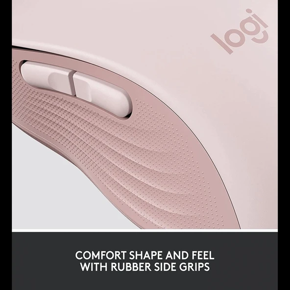 Logıtech 910-006254, M650 Signature, Rose, Sağ El, Usb Nano 2,4g Kablosuz, 4000dpi, Optik, 5 Tuşlu, 24ay Pil Ömrü, Sessi - 2