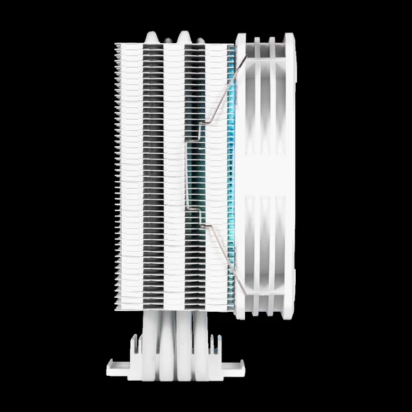 Gamdıas Boreas E1-410 Wh, White Edition,  120mm, Cpu Kule Tipi Hava Soğutma, Doğrudan Temas Teknolojisine Sahip 4 Adet G - 4