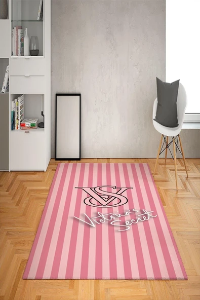 Kaymaz Taban Yıkanabilir Modern Victoria Secret Desenli Dot Taban Halı