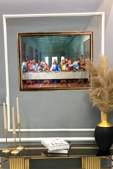 Dekoratif Modern Son Akşam Yemeği Desenli Tablo 50x70 CM - 2