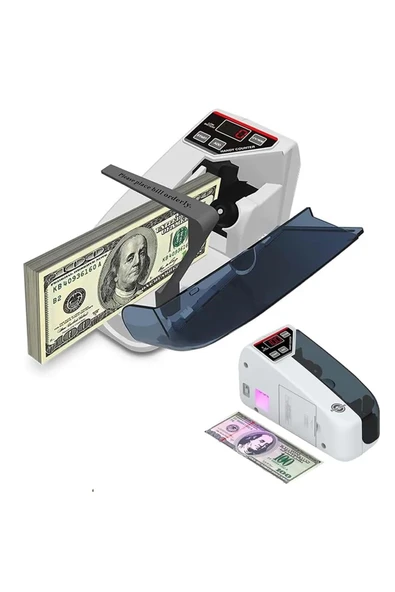 Kağıt Para Sayma Makinesi Mini Taşınabilir UV Lamba Para Kontrol