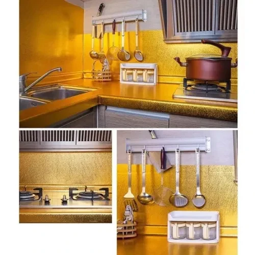 Yapışkanlı Gold Mutfak Tezgah Folyosu - 2