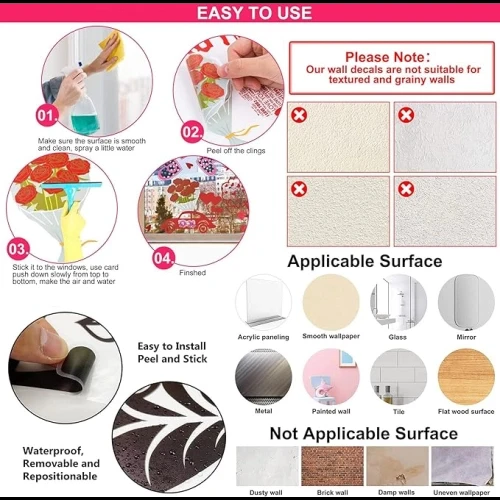 Tropikal Bitkiler Duvar Stickerı Model B - 5