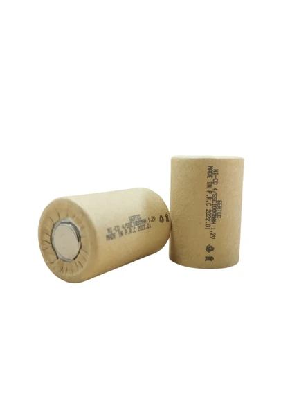 1.2V Ni-Cd  4/5 SC 1000 Mah Kağıt Şarjlı Pil 3C Başsız/Flat Head - 1