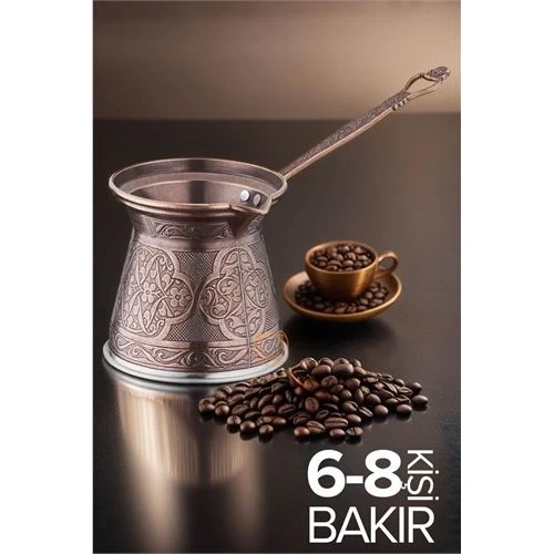 6-8 Kişilik XL Bakır Cezve İndüksiyon Tabanlı - 2