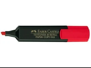 Faber Castell Fosforlu Kalem Kırmızı - 3 adet ürün görseli 1