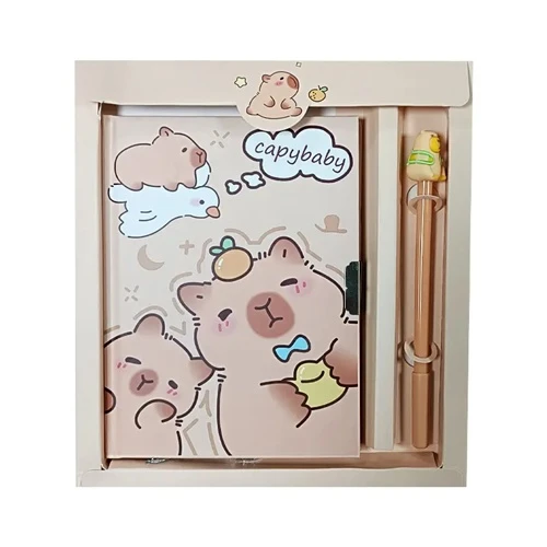 Taros Kilitli Hatıra Defteri+Kalem Capy Baby Kod:7172