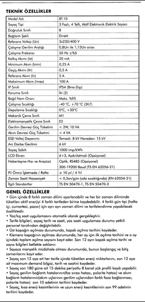 BAYLAN Dijital Trifaze Elektrik Sayacı 3x10(100)A Üç Fazlı Sanayi Dijital Sayaç - 3
