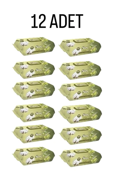 Sleepy Zeytinyağlı Islak Havlu 12 Paket 1080 Yaprak ürün görseli